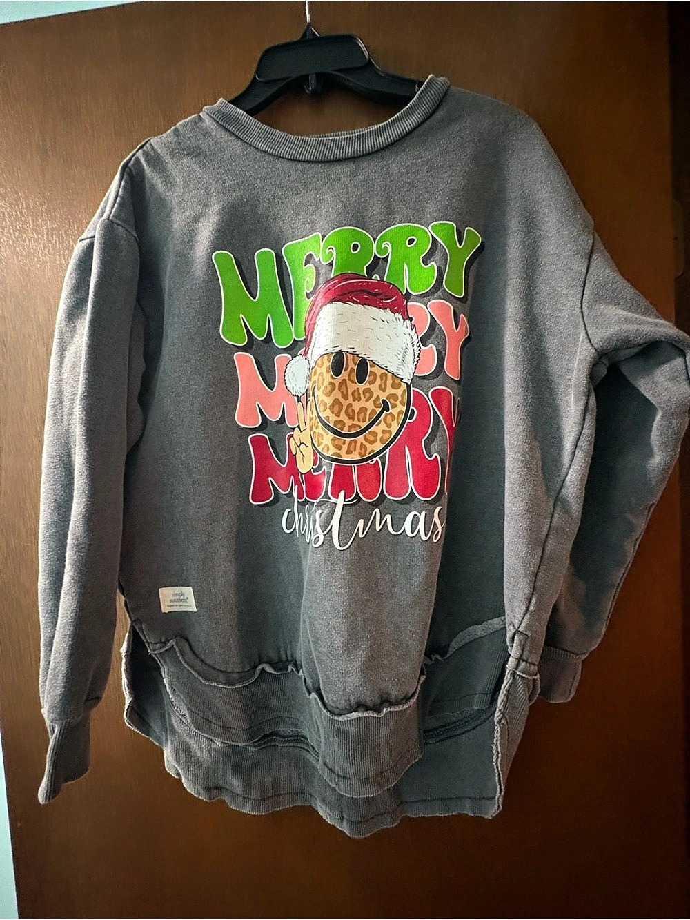 Simply Southern Graphic Christmas Sweatshirt Size Large
